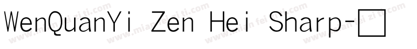 WenQuanYi Zen Hei Sharp字体转换